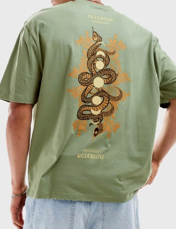 Tricou Oversize ASOS, verde