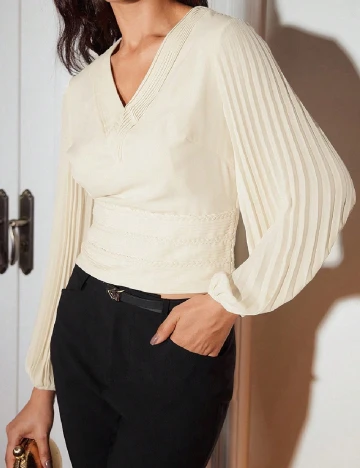 Bluza MOTF, crem Crem