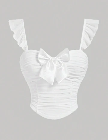 Top SHEIN, alb Alb