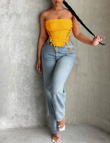 Top SHEIN, portocaliu Portocaliu