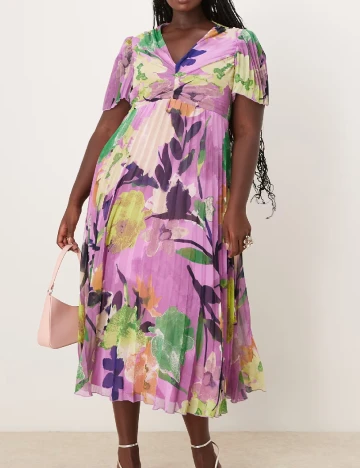 Rochie medie ASOS Curve, mix culori