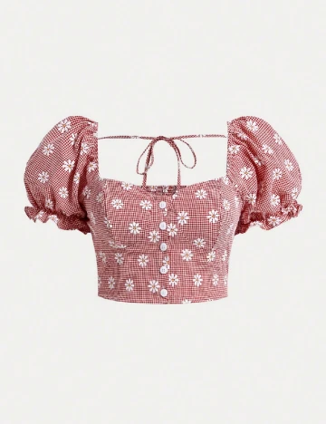 Top SHEIN CURVE, rosu Rosu
