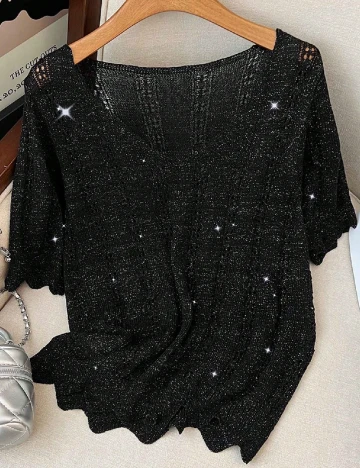 Bluza SHEIN CURVE, negru Negru