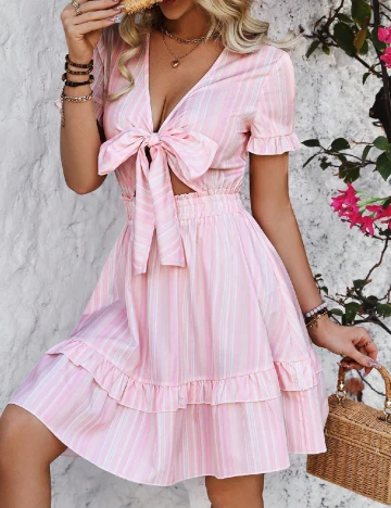 Rochie scurta SHEIN, roz Roz
