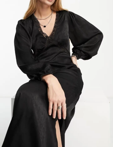 Rochie medie Violet Romance, negru Negru