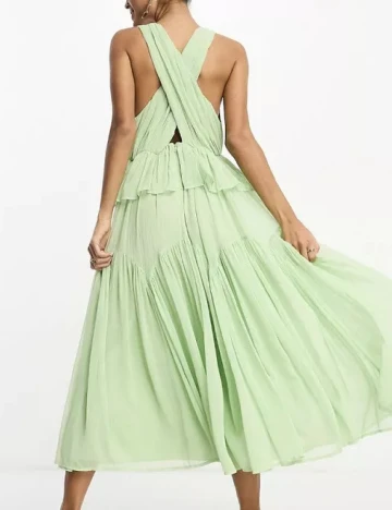 Rochie medie ASOS, verde Verde