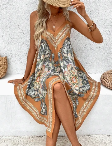 Rochie medie SHEIN, galben inchis
