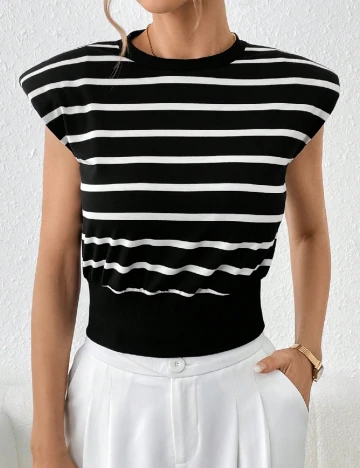 Bluza SHEIN, alb/negru Negru