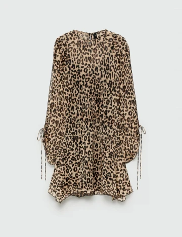 Rochie scurta Mango, animal print Animal print