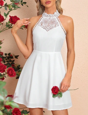 Rochie scurta SHEIN, alb Alb