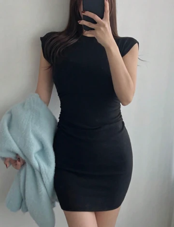 Rochie scurta Dazy, negru Negru