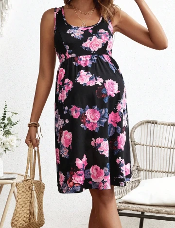 Rochie medie SHEIN Maternity, negru Negru