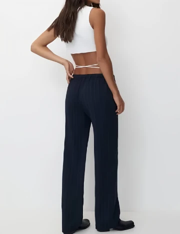 Pantaloni Pull&Bear, bleumarin