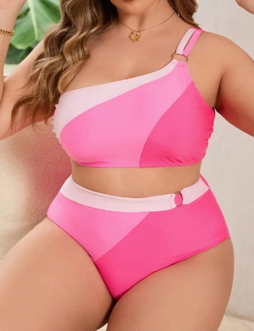 Costum de baie SHEIN CURVE, roz Roz