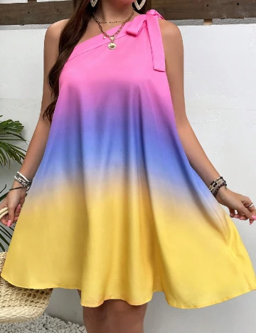 Rochie scurta SHEIN CURVE, mix culori