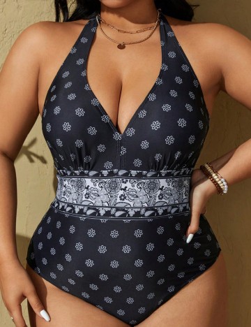 
						Costum de baie SHEIN CURVE, negru