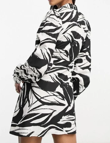 Rochie scurta New look, alb/negru