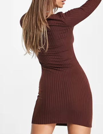 Rochie scurta Miss Selfridge, maro Maro