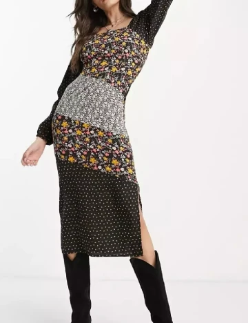 Rochie medie Violet Romance, mix culori Mix culori