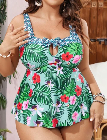 Costum de baie SHEIN CURVE, floral