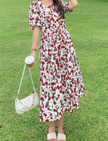 Rochie lunga Dazy, rosu