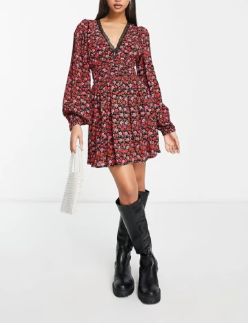 Rochie scurta Miss Selfridge, floral print