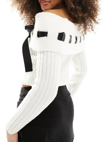Pulover Miss Selfridge, ecru