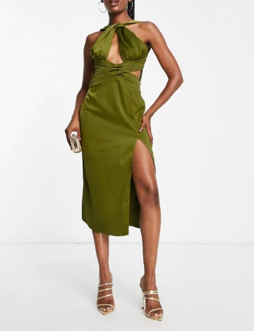 Rochie medie IN THE STYLE, verde Verde