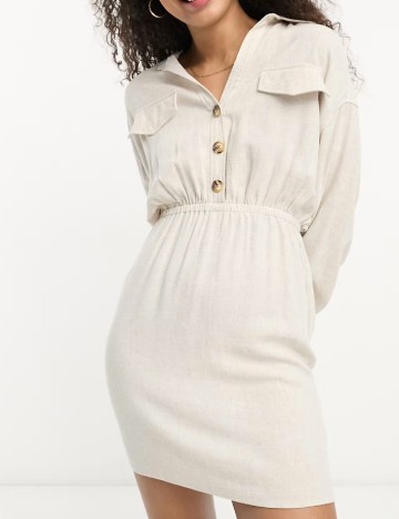 Rochie scurta ASOS, crem