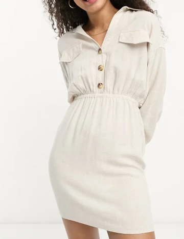 Rochie scurta ASOS, crem Crem