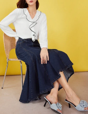 Bluza MOTF, alb Alb