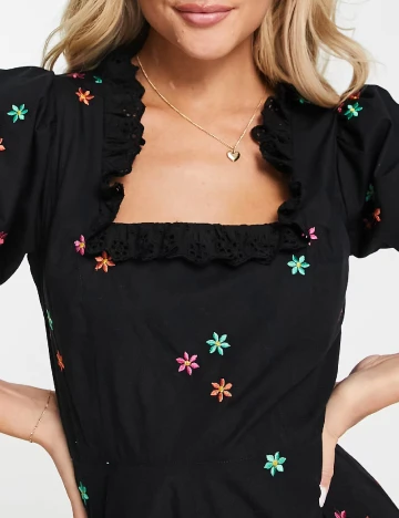 Rochie scurta Miss Selfridge, negru Negru