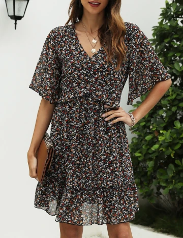 Rochie scurta SHEIN, floral print
