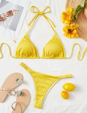 Costum de baie SHEIN, galben