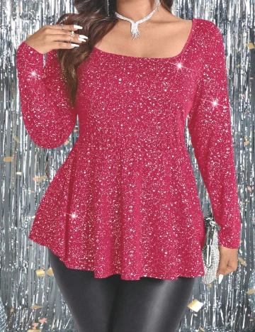Bluza SHEIN CURVE, roz Roz