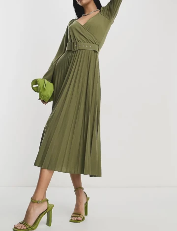Rochie medie ASOS, kaki Verde