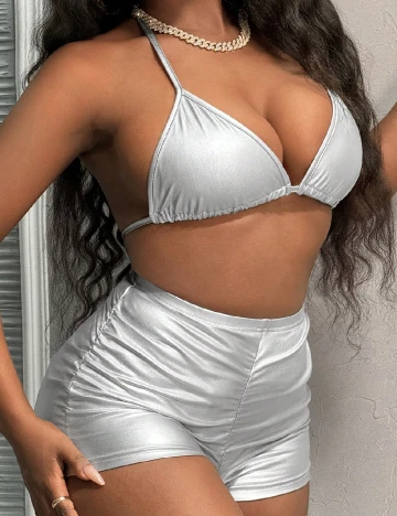 Costum de baie SHEIN, argintiu