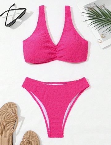 
						Costum de baie SHEIN, roz