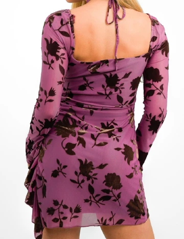Rochie scurta Sisters of the tribe, mov Mov
