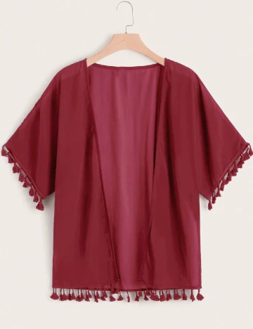 Kimono SHEIN CURVE, visiniu Rosu