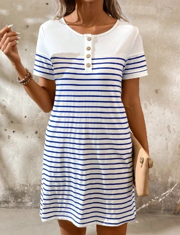 Rochie scurta SHEIN, alb Alb