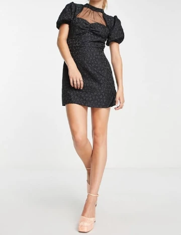 Rochie scurta Miss Selfridge, negru Negru