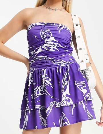 Rochie scurta COLLUSION, mov Mov