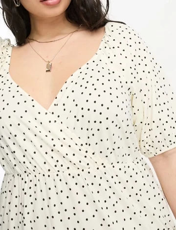 Rochie lunga ASOS Curve, ecru