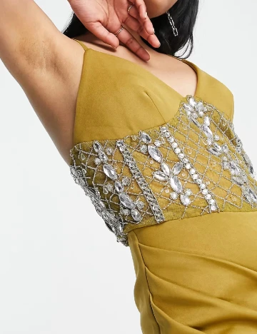 Rochie medie ASOS, kaki Verde