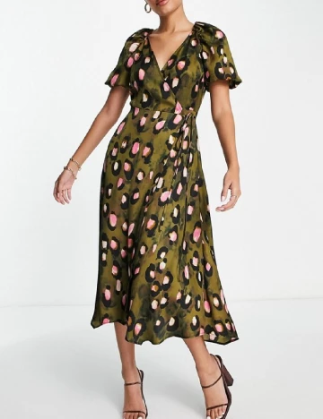 Rochie medie ASOS, verde Verde