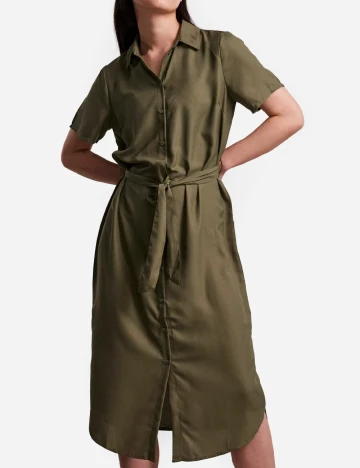 Rochie medie Pieces, verde