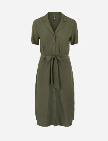 Rochie medie Pieces, verde