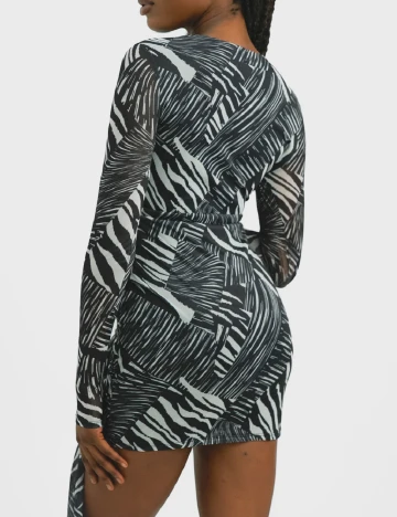 Rochie scurta Annorlunda, bleumarin inchis Negru