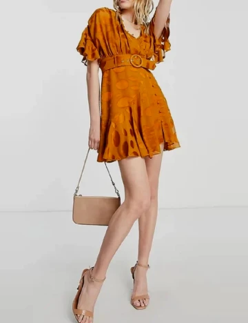 Rochie scurta ASOS, caramiziu Maro
